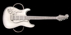 RG20137 *NOS* 2004 BERGAMOT CUT-OUT **ELECTRIC GUITAR** PEWTER BUCKLE