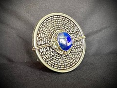 Darren McNeese Archive Belt Buckle Blue Stone Peru Industrial Gothic Handmade