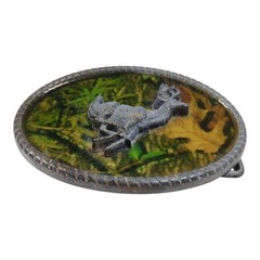 Raised Detail CAMO DEER RUNNING camouflage BELT BUCKLE Outdoor wildlife Wear