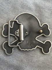 Belt buckle Pink Punk Rock Tattoo Skull Metal Fashion Belt Buckle