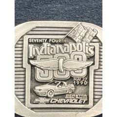 Vintage 1990 Indy 500 Chevrolet Beretta Pace Car Pewter Belt Buckle 100/500