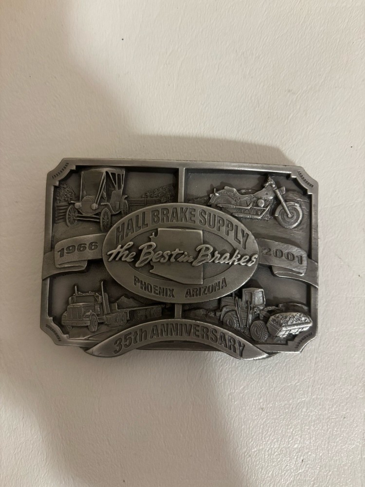 Hall Brake Supply 35th Anniersary Belt Buckle #143 Of 400 Limited Edition Pewter