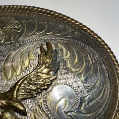 Alpaca Gold Eagle Belt Buckle Vintage