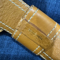 Bottega Veneta Y2K Wide Cognac Leather Large Circle Buckle Belt Made In Italy