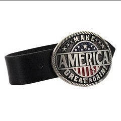 Montana Silversmiths Attitude Make America Great Again Flag Western Belt Buckle