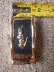 Vintage Style Gold Black Crocodile Automatic Ratchet Belt Buckle Replacement