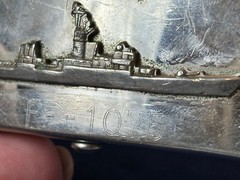 VTG Naval USS Trippe FF-1075 Belt Buckle Military Style Knox Class Frigate Japan