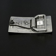 Rectangular Metal Effect Spiral Ornament Belt Buckle, Modern & Timeless