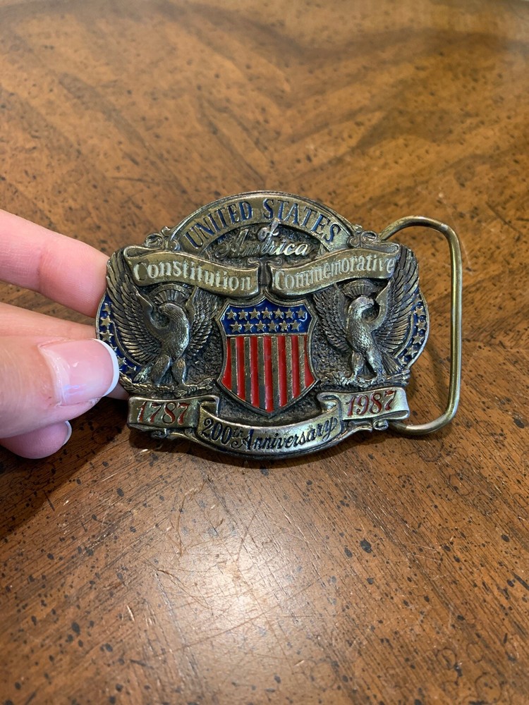 United States Consitution Commemorative 200th Anniversary Belt Buckle