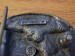 Vintage Belt Buckle TRUCKING USA 1988 C + J Inc. Made in USA 3.25&Prime; x 2.5&Prime;