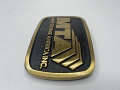 Vintage (MTA) Mine Technik America INC. Brass Belt Buckle. Limited Edition 1998