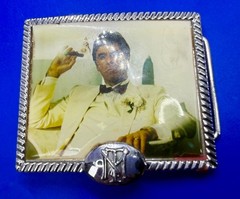 Scarface Movie Al Pacino Tony Montana Cigar Photo Universal Studios Belt Buckle