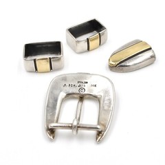Horst Schrader 3/4&Prime; « Bob&rsquo;s Gold Stripe » 14kt Gold & Sterling 4 Piece Tip Set