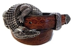 AB STEEL BY AL BERES 1&Prime; ALLIGATOR 3 PIECE BUCKLE SET ONLY #ST118 « BUCKLES ONLY! »