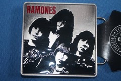 Ramones Belt Buckle Rock Band Square Photo Black Enamel Silver Metal 2006 New
