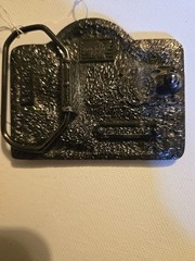 VINTAGE SEARS CRAFTSMAN TOOLS BELT BUCKLE EAT MY DUST 1995 GAP USA