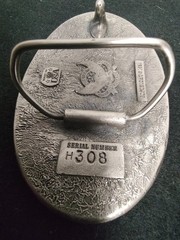Vtg Oilfield Blank Personalized Banner 1981 Metal Belt Buckle Great American USA