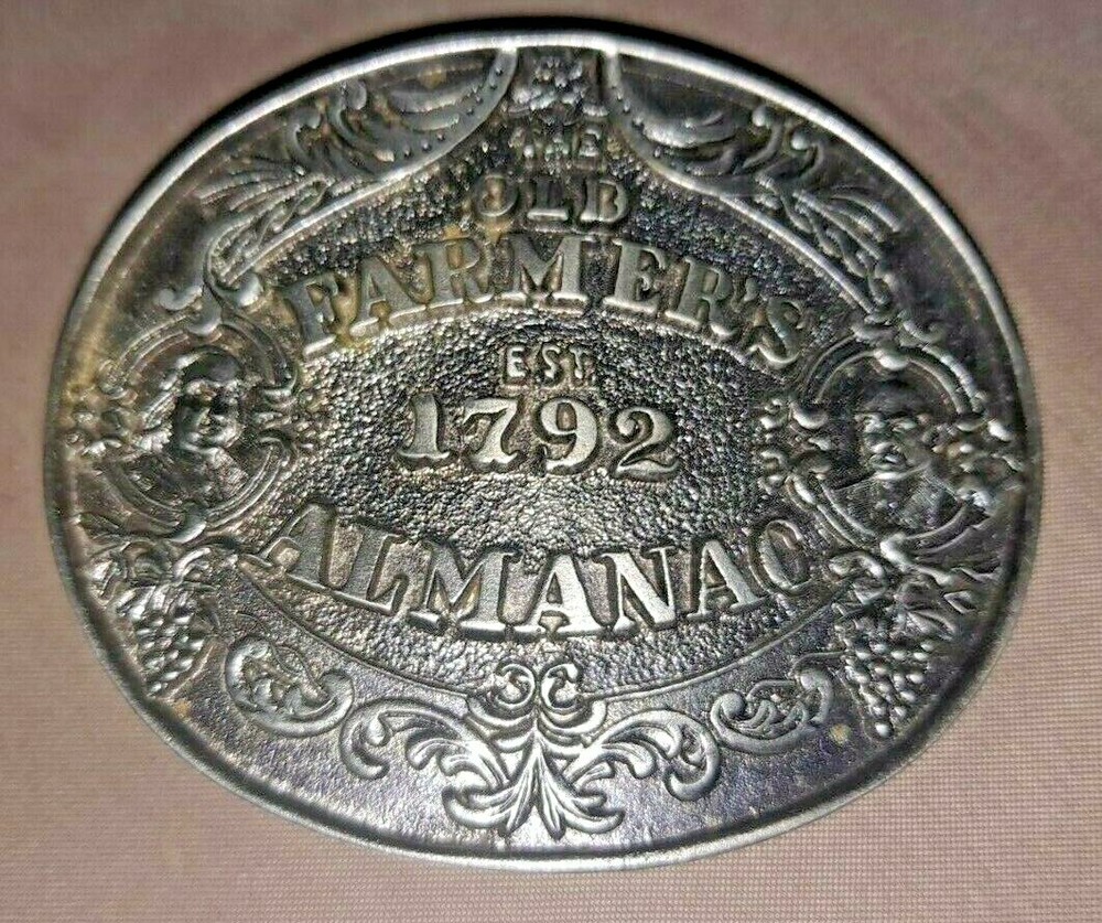 The Old Farmers Almanac Est. 1792 Belt Buckle MPA