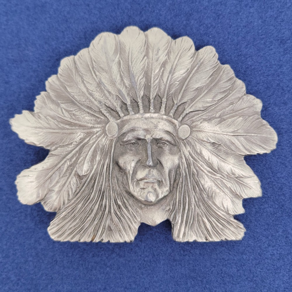 Great American Buckle Co Chicago Native American Belt Buckle 1976 LE