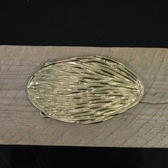 Gold Belt Buckle With Organic Texture Elegant Oval Belt Buckle
