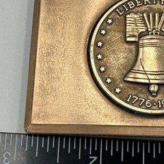 Vintage Liberty Bell Bicentennial 1776-1976 Brass Tone Belt Buckle Americana