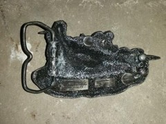 1980 Roadrunner Belt Buckle Bergamot Brass D-149 Made in USA