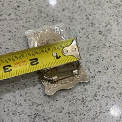 Vintage Chambers Belt Co. USA Brass Horse head Belt Buckle Silver Tone
