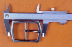 Heavy Duty Silver Finish Oblong Center Bar Belt Buckle Fits 1-1/2&Prime; Leather Belts