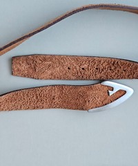 Armani Jeans Casual Belt Mens Sz 37&Prime;-41&Prime; Rough Distressed Leather 1.7&Prime; Brown