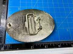 California State Flag Skeleton Grizzly Bear Stars Belt Buckle Chrome 6464