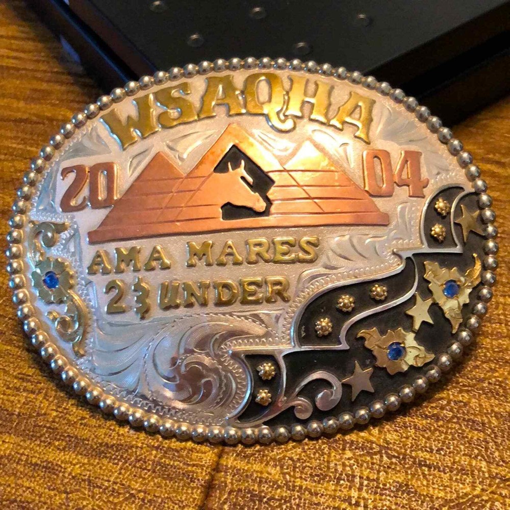 Frontier Brand WSAQHA Quarter Horse Trophy Award Belt Buckle