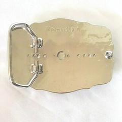 Belt Buckle Dancing Couple Made in the USA Embossed Black/Silver/Gold tone