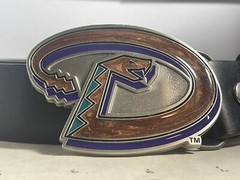 Arizona Diamondbacks Pewter Belt Buckle 56 in Belt 2005 Great American Products