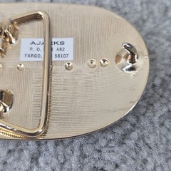 Union Pacific Railroad Belt Buckle Mens Silver Enamel Western Train Logo