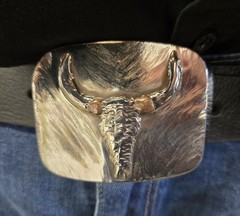 Handmade TIG Weld Bull Skull Belt Buckle Stainless Steel Rust Buckles Western