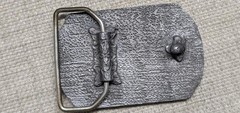 vintage HUNTING DOG belt buckle REMINGTON irish setter WESTERN duck hunt GUN