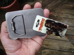 ZOMBIES walking dead glossy faces w dental teeth needs BELT BUCKLE Zomby Zombie