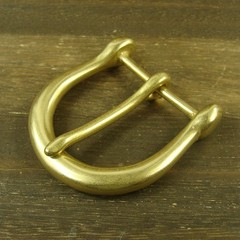 Solid Brass Single Tongue Pin Hippie Belt Buckles for 38mm width belt XH047