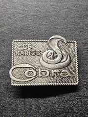 Vintage Cobra CB Radios Belt Buckle Lewis Buckles Chicago Advertising Snake Logo