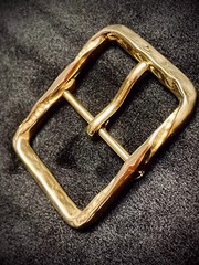 Made in Italy Jewelry-grade gold-plated belt buckle 23mm 35mm Width