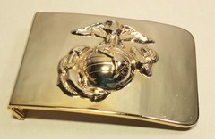 Vintage USMC Solid Brass Belt Buckle – Marine Corps Made In USA-Signed KIGI