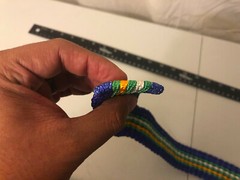 Handmade Nylon braided Men Women Belt Blue Green White Yellow 48in No Buckle