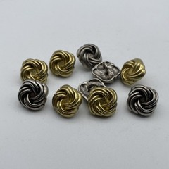 Twisted Design Sewing Button,Clothing Shank Button,Brass Sewing Button, lot