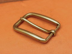 Retro Brass Long Big Heavy Single Prong Pin Leather Belt Buckle Fits 40MM Strap