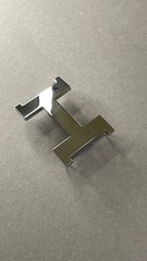 Silver H Buckle 40mm 1.5` Glossy Silver Hardware Belt Buckle