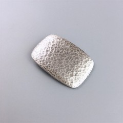 Small Size Vintage Silver Hammer Forged Belt Buckle With 1.38 inch 3.5 cm Loop