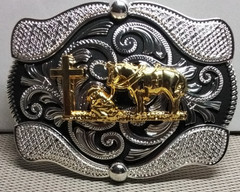 PRAYING COWBOY Western Belt Buckle Hebilla Vaquera