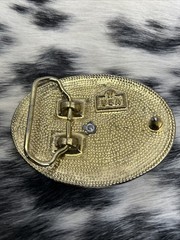 Men&rsquo;s W USA Square-Dancing Western 2-Tone Oval Belt Buckle (RF1064)