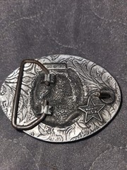 Belt Buckle w/horse and shoe, Cowboy & Rancher wear. Made in USA