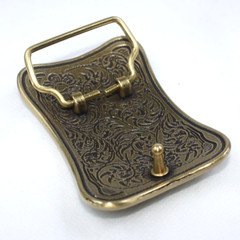 Solid Brass Flower Belt Buckles Tongue Pin Belt Buckle Fits For 1.5 INCHES Belt